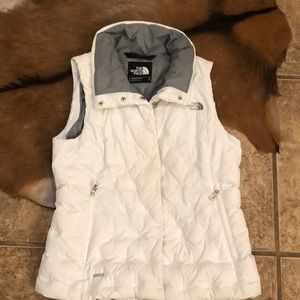 North Face White Puffer vest